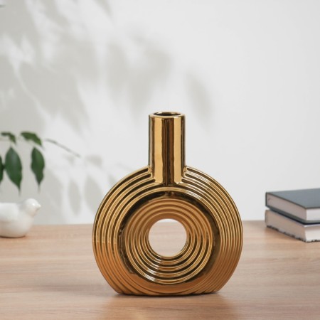 VAZ Coramics Table "Bram" Round, 21.5x17 cm, gold