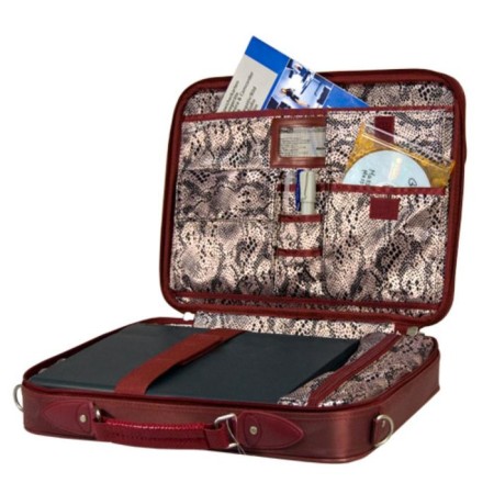Business bag, lightning department, external pocket, red color-3