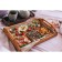 Wooden tray with decor, 40 × 30 × 7.5 cm, pine