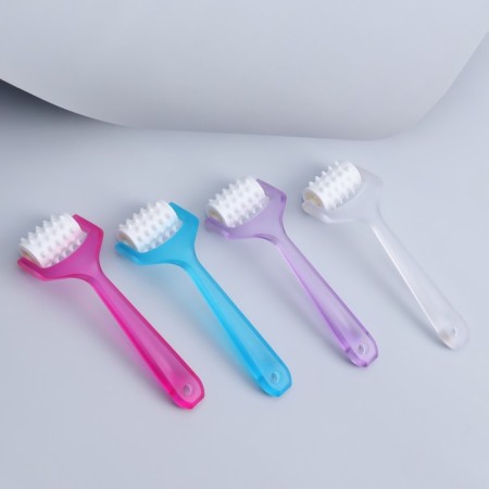 Massage for the face and neckline, with spikes, 14 × 4.5 × 2.5 cm, color mix-9