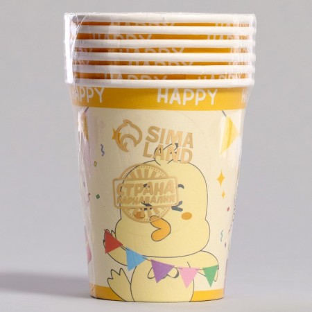 Paper glass "Happy chicken", 6 pcs-2