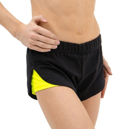 Shorts for gymnastics and dancing Grace Dance, p. 34, black color/lime-1