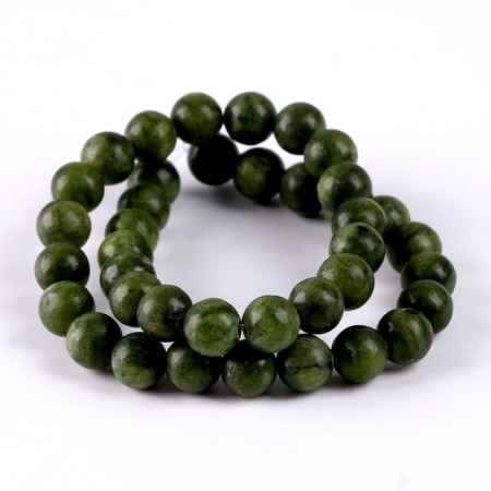 Beads made of natural stone "Green Jade" set 36 pcs., Size 1 pc. - 10 mm-2