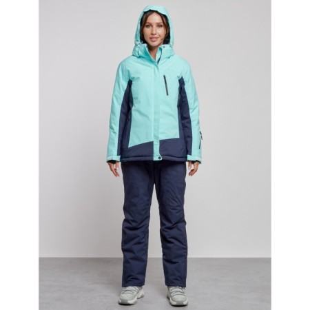 Ski costume female winter, size 60, turquoise color-4