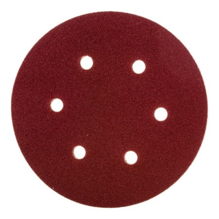 Circle of abrasive grinding bison 35566-150-120, perforated, P120, 150 mm, 5 pcs.
