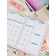 School School A5 80 sheets "pink", solid cover of artificial leather, foil embossing, liesse, reference material, block 70 g/m2