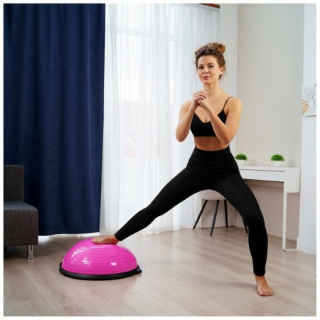Semosfer Bosu gymnastic, 55 x 20 cm, with a pump, pink color-5