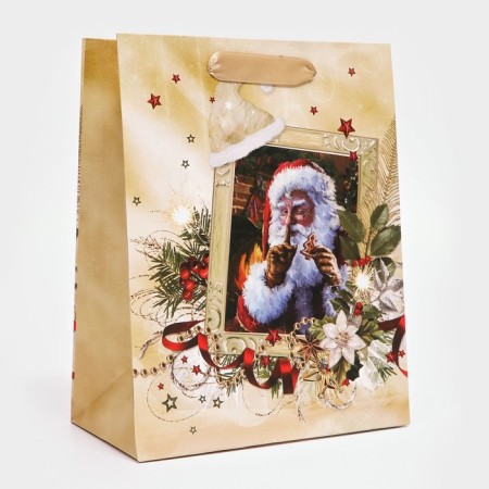 Gift, laminated, "Santa Claus" package, 18 x 23 x 10 cm-1