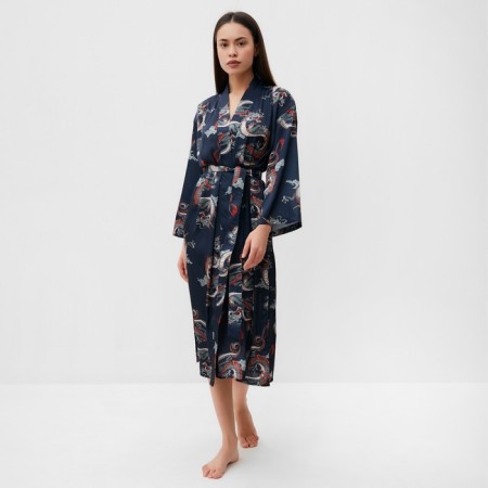 Халат домашний KAFTAN "Дракон", размер 44-46, синий