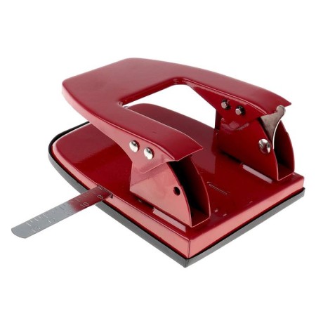 30 sheets hole punch, large, metal, with a metal ruler-8