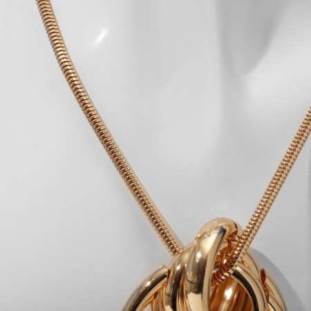 Pendant "Geometry" circles, color gold, 50 cm-2