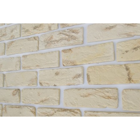 Gypsum tile "Vintage" 0.5 sq.m. (33pcs in a set) beige, 200x65 mm