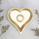 Silence "Heart" from gypsum, 14x2.5cm, gold