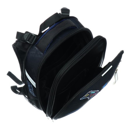 School backpack 38 x 30 x 16 cm, ergonomic back, Stavia "Gamer", black-7