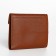 Women's wallet on the button, brown color