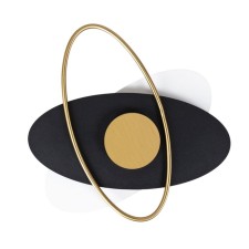 Wall lamp Arte Lamp Mars A2605AP-7BK, LED, 7 W, 27x6x26 cm, 350 lm, black, golden