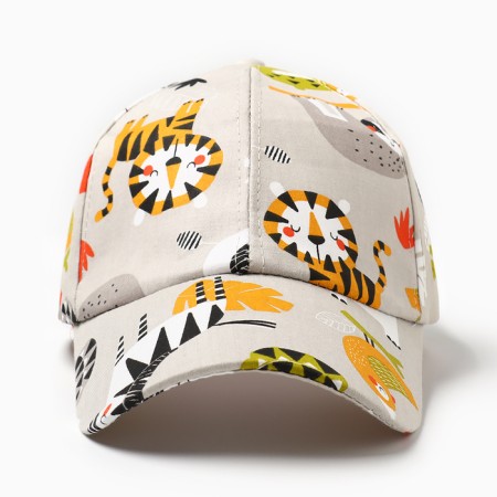 Baseball cap, white/animals, size 52-54-1