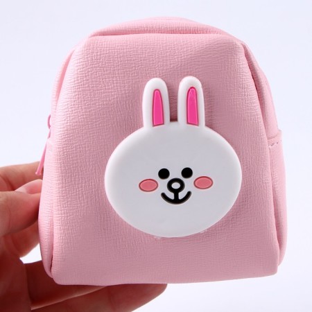 Bag for the doll "Cute rabbit", pink color-4