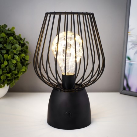 Nightlight "art" LED from batteries 3haa black 15x15x25 cm Risalux-1