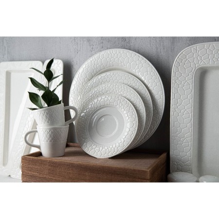 Porcelain saucer Magistro rodos, d = 15.4 cm, white color-10