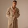 Wafel dressing gown men SL Home: Basic "Sabbia", size S, 100% cotton, 300 g/m2