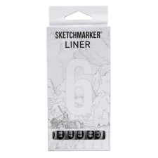 A set of capillary handles Sketchmarker, 6 pieces: 0.05, 0.1, 0.2, 0.3, 0.5, 0.7, black