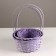 A set of baskets of 3 pcs, d21x10xh36cm, lilac, bamboo