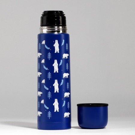 New Year! New Year's set "Zimushka", thermos 500 ml, mug 2 pcs-12