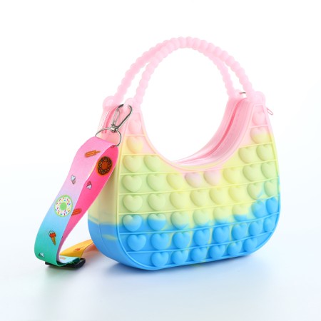 Bag's bag with lightning, pink/yellow/blue color