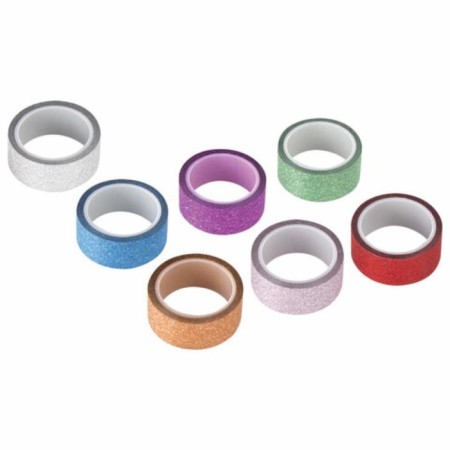 Sticky tape polymer for decor with sparkles "intensive", 15 mm x 3 m (set 7 pcs)-2