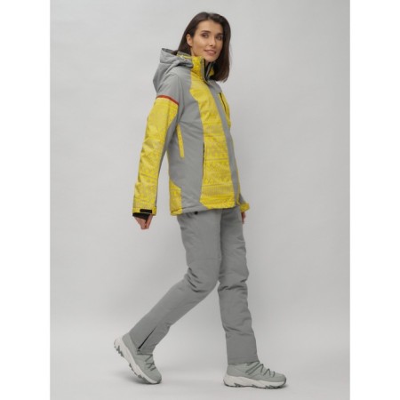 Ski jacket female winter, size 60, yellow color-16