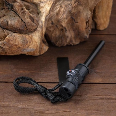 Fire tourist "Iskra" 12x2cm, keychain, with compass-3