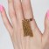 Ring "Waterfall", color black gold in gold, dimensionless