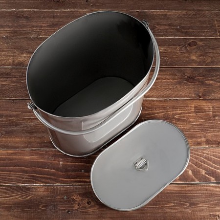Tourist pot of 12 l, stainless steel 0.5 mm-2