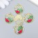 Decor for creativity metal, enamel "watermelon in the circle" gold 2.1x2.5 cm