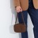 Cross-Bodi Bag on a zipper, brown color