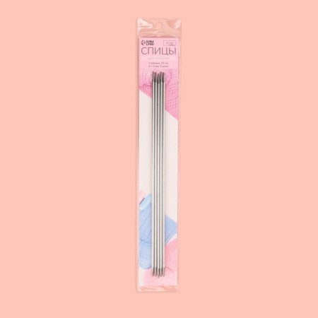 Knitting knitting needles, hosiery, d = 3 mm, 24 cm, 5 pcs-3