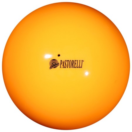 The ball for rhythmic gymnastics Pastorelli New Generation Fig, D = 18 cm, Orange color