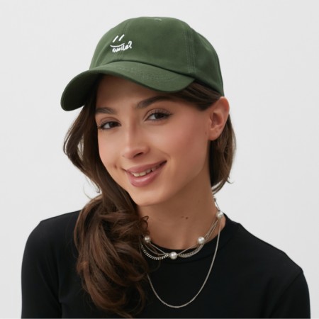 Minaku cap "smile", green color, size 54-56