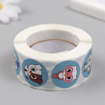 Stick Paper "Tropical fauna" d = 2.5 cm 500 pcs in a roll 3x6.5x6.5 cm-3