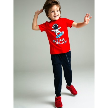 Set for a boy: T -shirt, trousers, height 98 cm-1