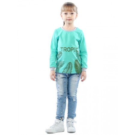 Longsliv children's tropic, height 110 cm, mint color