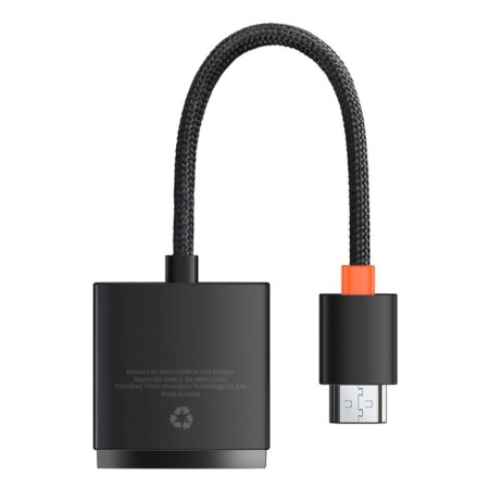 Adapter Baseus, HDMI-VGA, black-2