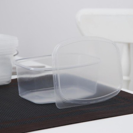 Set of containers, 500 ml, 13.8 × 10.2 cm, 5 pcs, with a lid, the color is transparent-1
