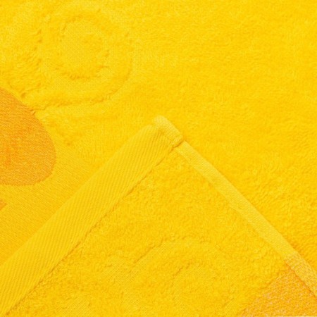 Terry towel with a cat border, yellow color, size 50x90cm 380g/m 100% cotton-2