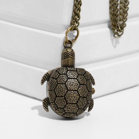 Pocket watch "Turtle", quartz, d dial-1.3 cm-1