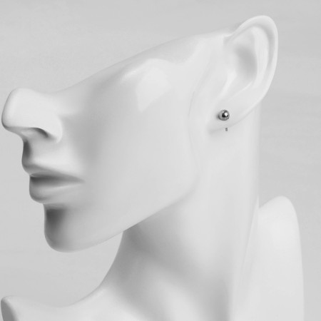 Pusets in a box of 108 pairs "Assorted" beads No. 3, 4, 5, silver color-6