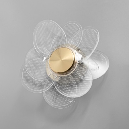 Bra "flower" Led 3000k gold 20x20x10cm-1