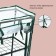 Greenhouse-string 3 shelves (mesh) 46*24*80 cm, PVC film, met. Pipe D-12 mm