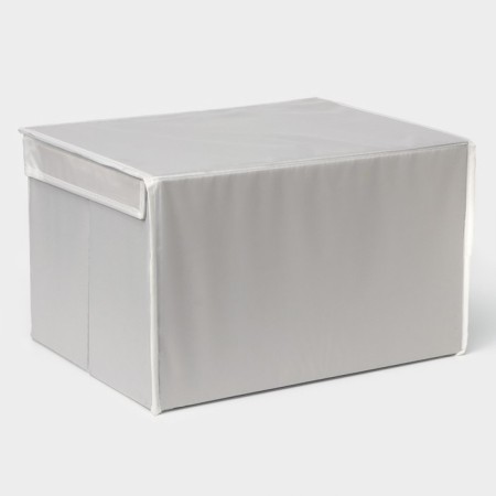 Stelly box for storage with a lid LadoM, 40 × 30 × 25 cm, beige color-4